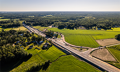 Sundström improving National road 8 between Vassor and Ölis